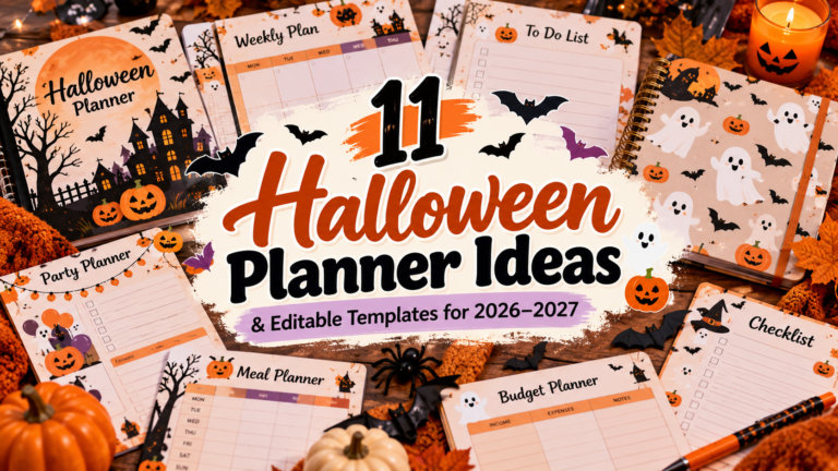 11 Halloween planner ideas and editable templates for 2026–2027