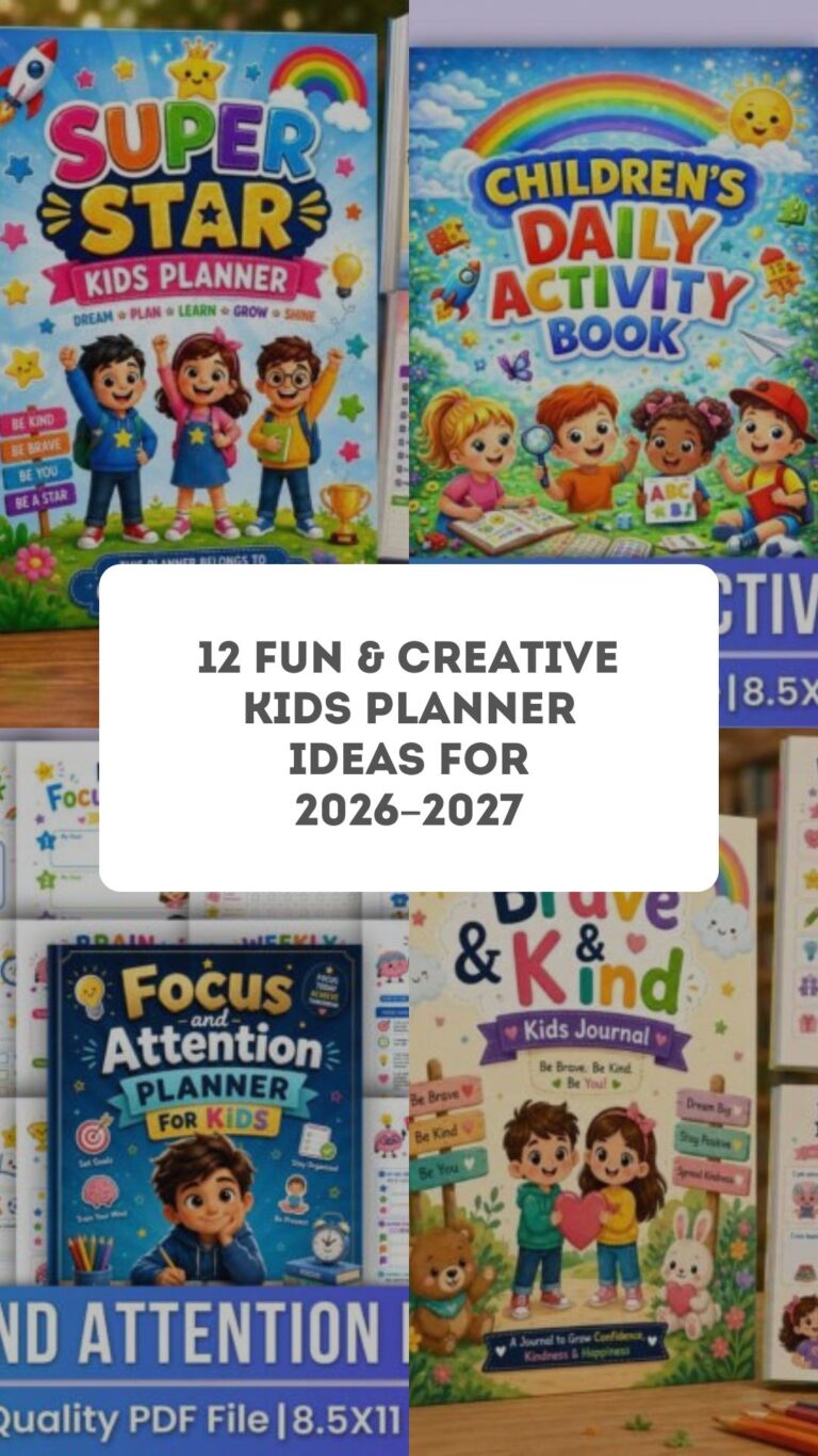 12 Fun & Creative Kids Planner Ideas for 2026–2027