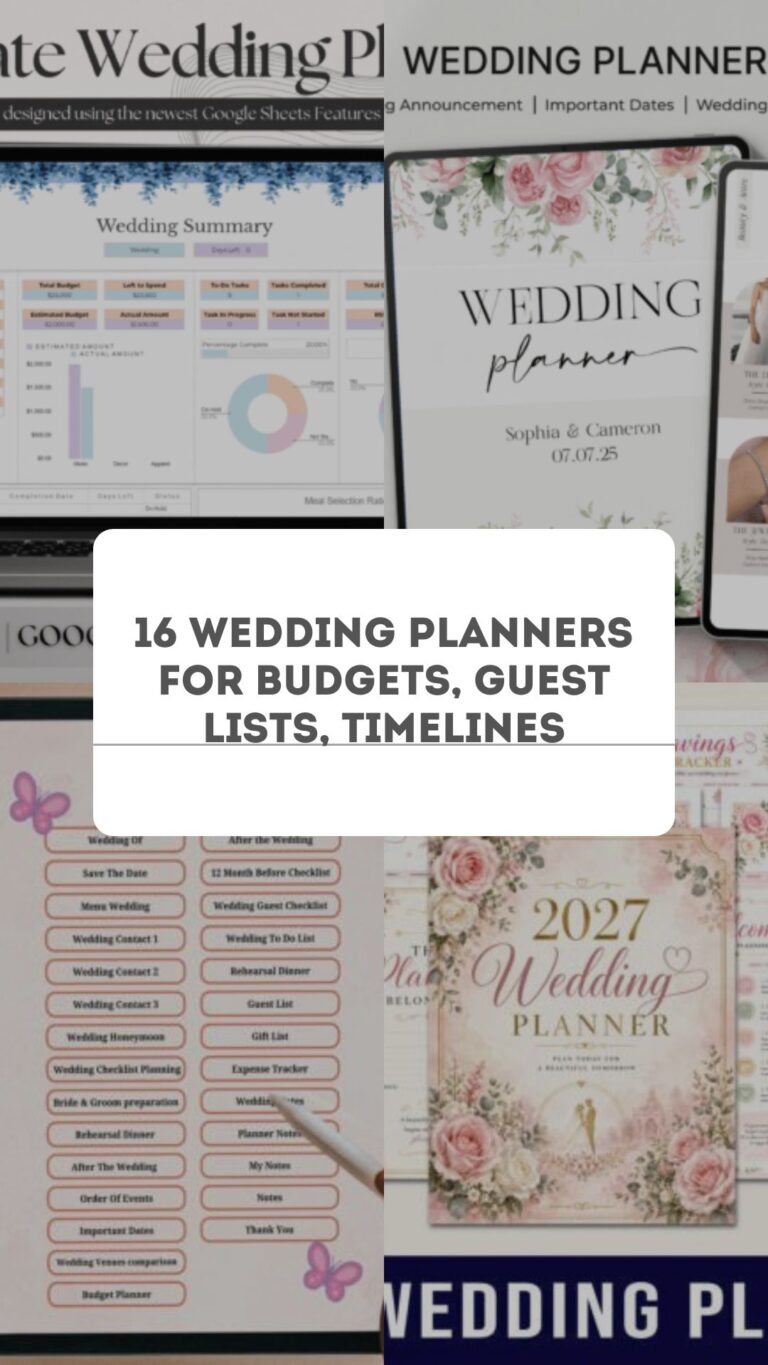 16 Wedding Planners for Budgets, Guest Lists, Timelines