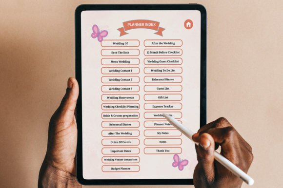 Digital Wedding Planner for iPad Canva