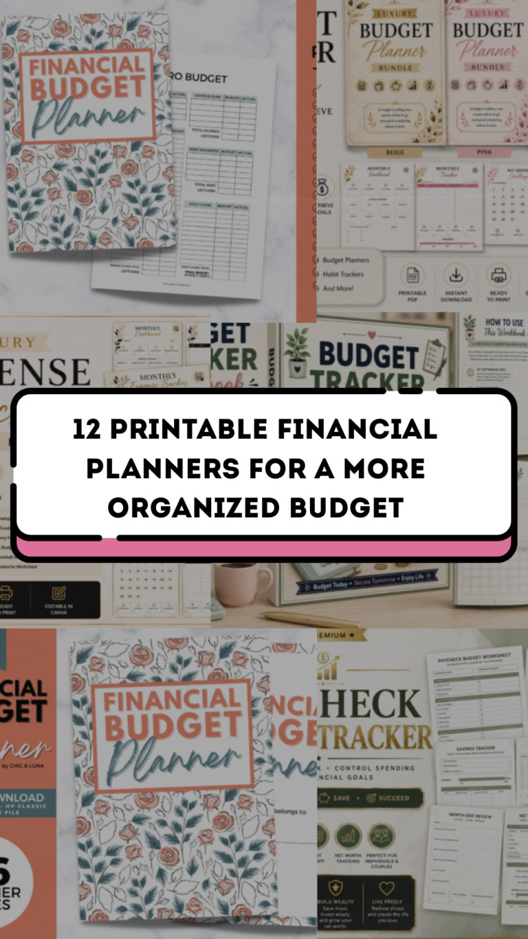 12 Amazing Printable Budget Planners for Your Finance