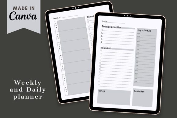 Simple daily and weekly planner