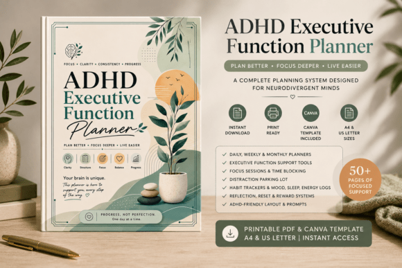 ADHD Executive Function Planner Graphics