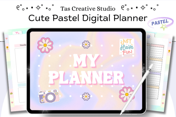 goal planner: 9. Cute Daily Digital Planner original product preview
