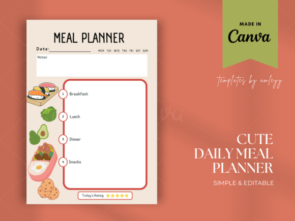 Cute Daily Meal Planner