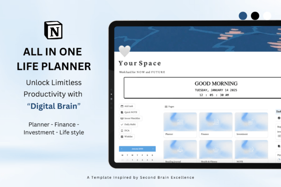 goal planner: 10. Digital Brain All-in-One Life Planner original product preview