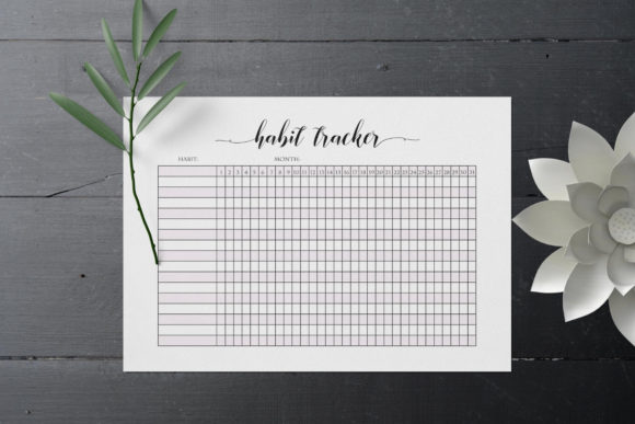Habit tracker printable
