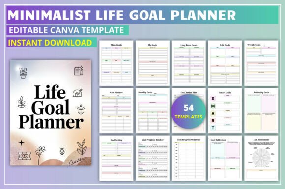 goal planner: 6. Minimalist Life Goal Planner original product preview