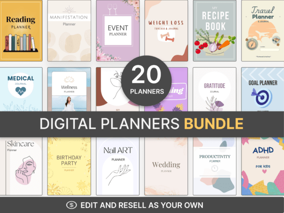 goal planner: 8. Planners and Journals Bundle original product preview