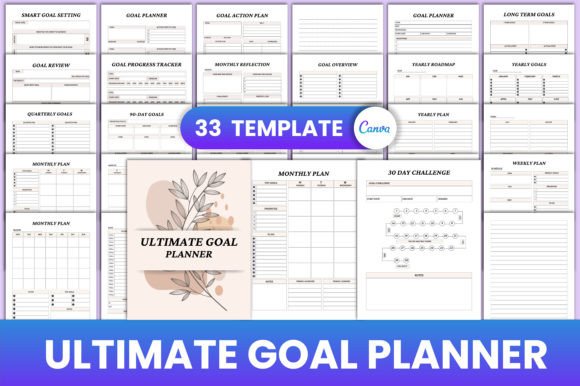 goal planner: 3. Ultimate Goal Planner Canva Interior original product preview