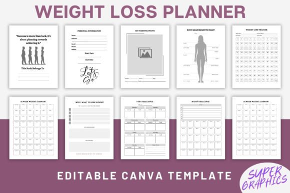 weight loss tracker: 1. Weight Loss Planner Bundle for an All-in-One Tracking System original product preview
