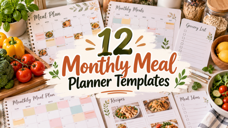12 Monthly Meal Planner Templates for Easier Meal Planning