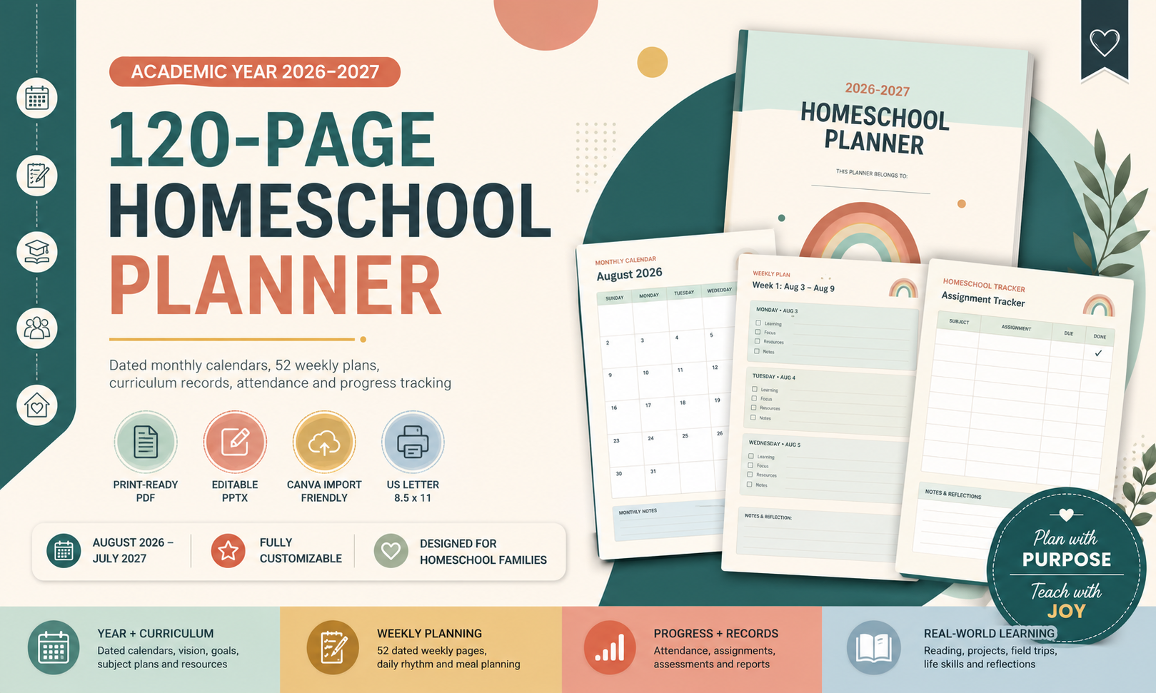 Homeschool Planner — 2026–2027 Home School Planner product preview