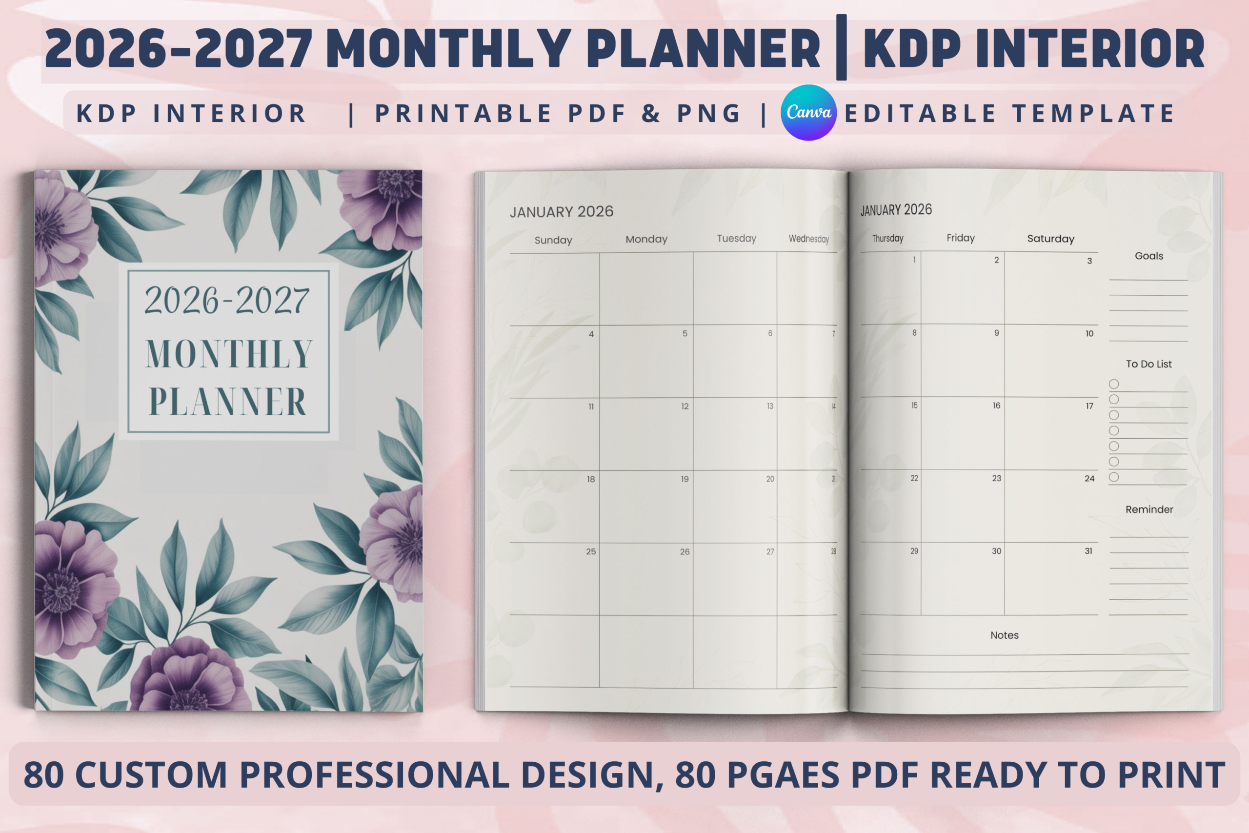 2027 Monthly Planner — Compact 2026–2027 Monthly Planner by Interior Creative
