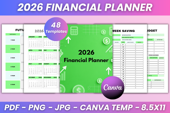 Personal Finance Planner — 2026 Financial Planner KDP Interior product preview