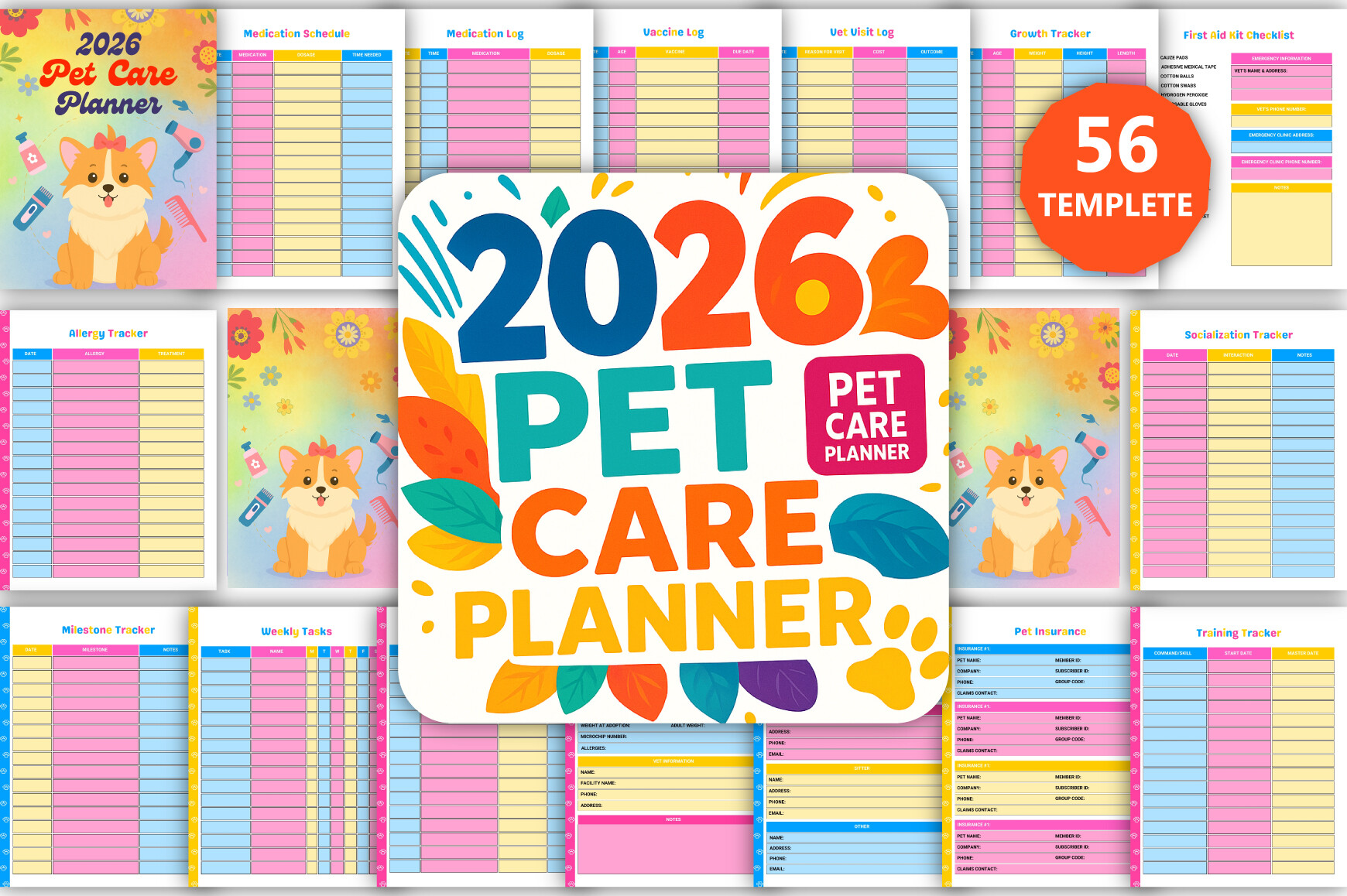 Pet Planner — 2026 Printable Pet Care Planner product preview