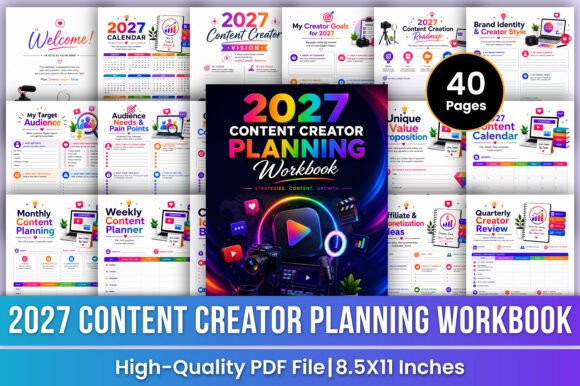 Content planner - 2027 Content Creator Planning Workbook