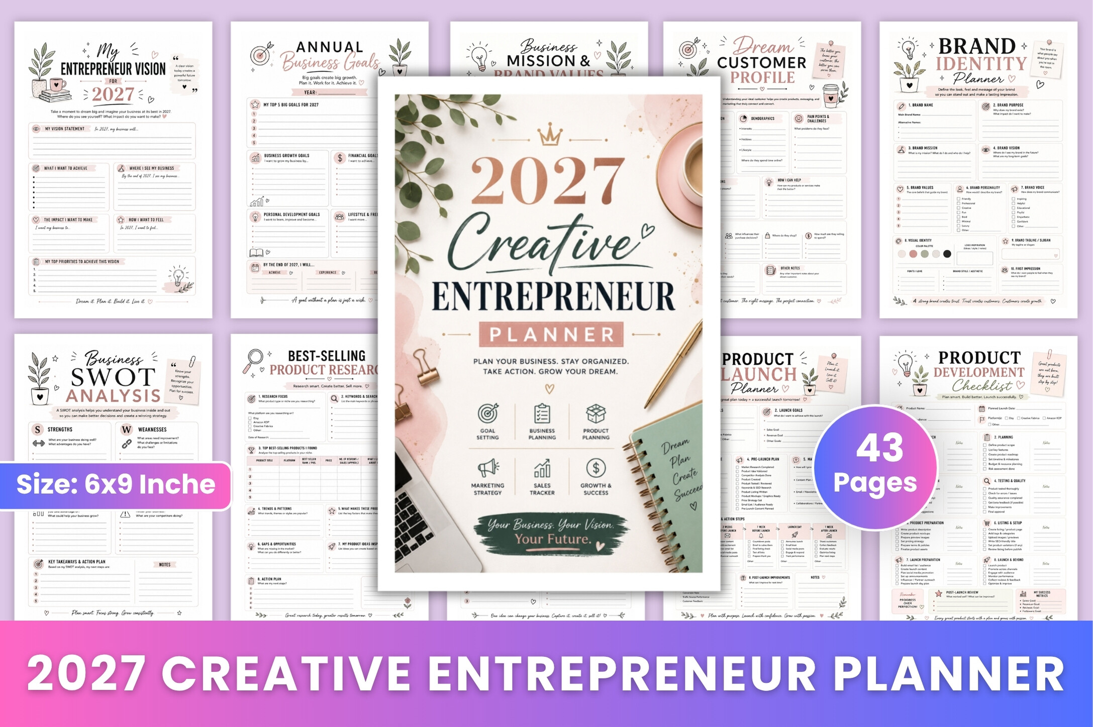 Business planner - 2027 Creative Entrepreneur Planner