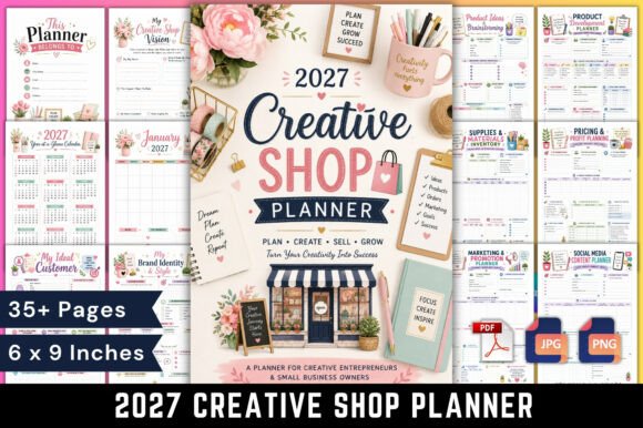 Small business planner - 2027 Creative Shop Planner