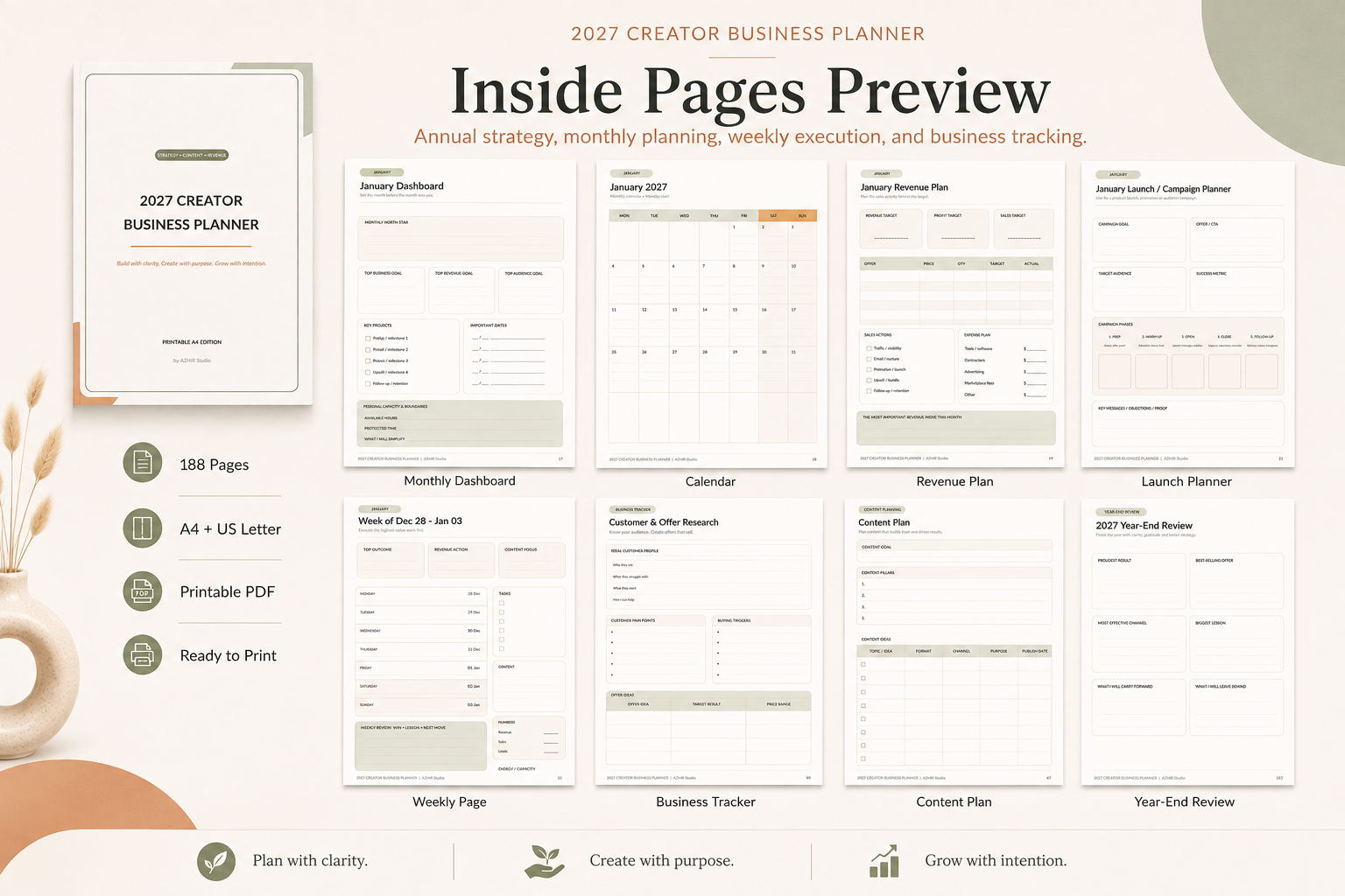 Business planner - 2027 Creator Business Planner