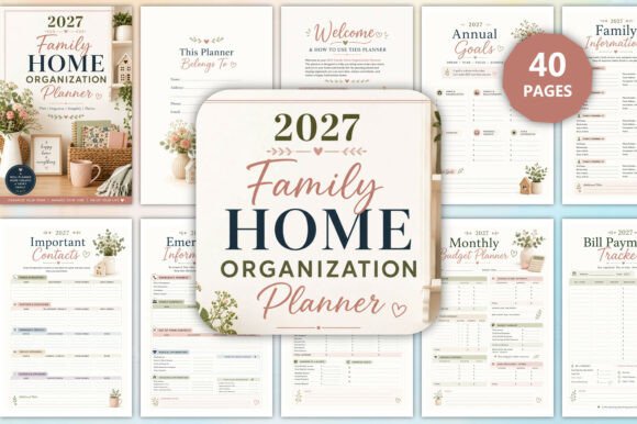 Home planner - 2027 Family Home Organization Planner