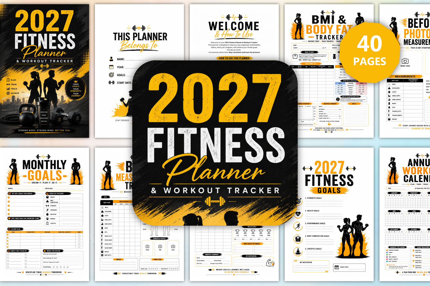 2027 Fitness Planner and Workout Tracker