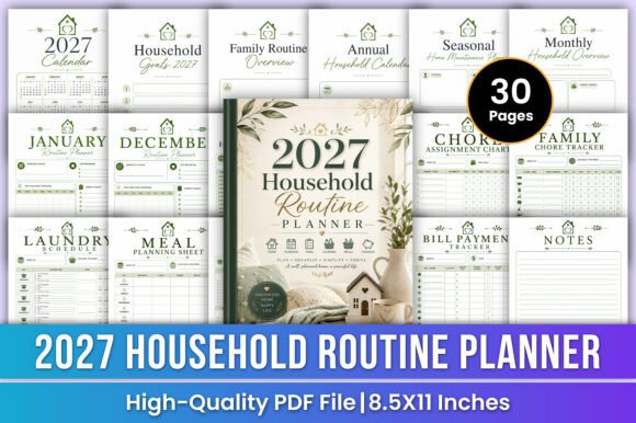 Home planner - 2027 Household Routine Planner