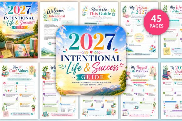 2027 intentional life planner for goals priorities and personal growth