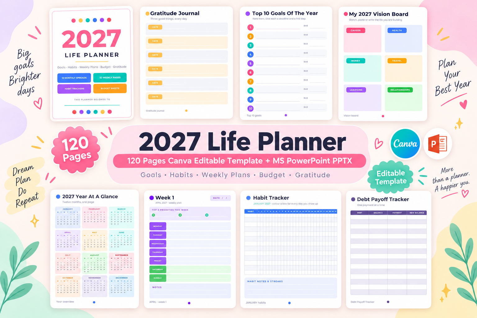 2027 Weekly Planner — 2027 Life Planner product preview