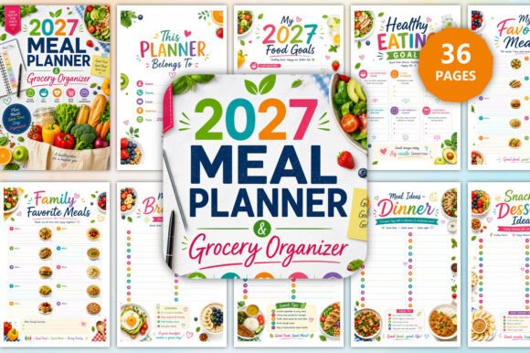 2027 Meal Planner & Grocery Organizer