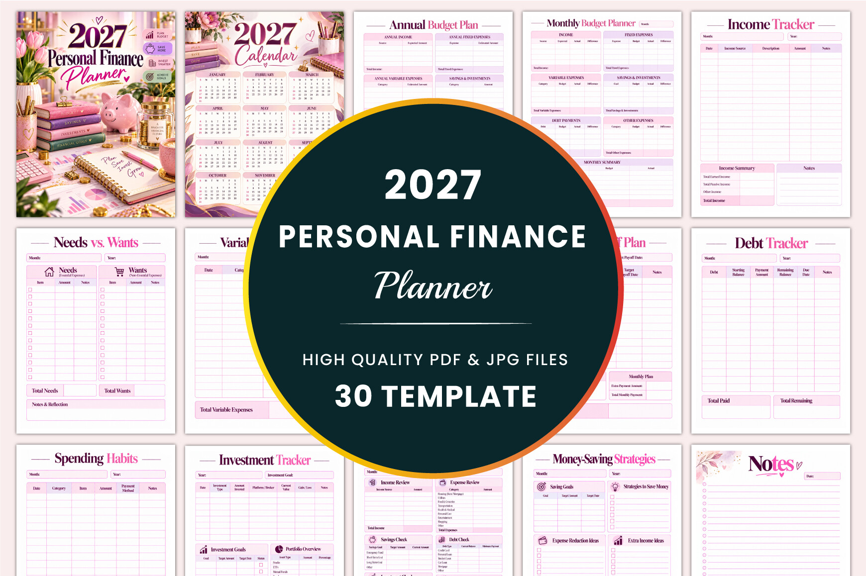 Personal Finance Planner — 2027 Personal Finance Planner KDP product preview