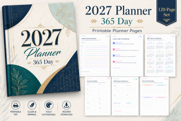 2027 personal planner with goals habits budget and weekly planning