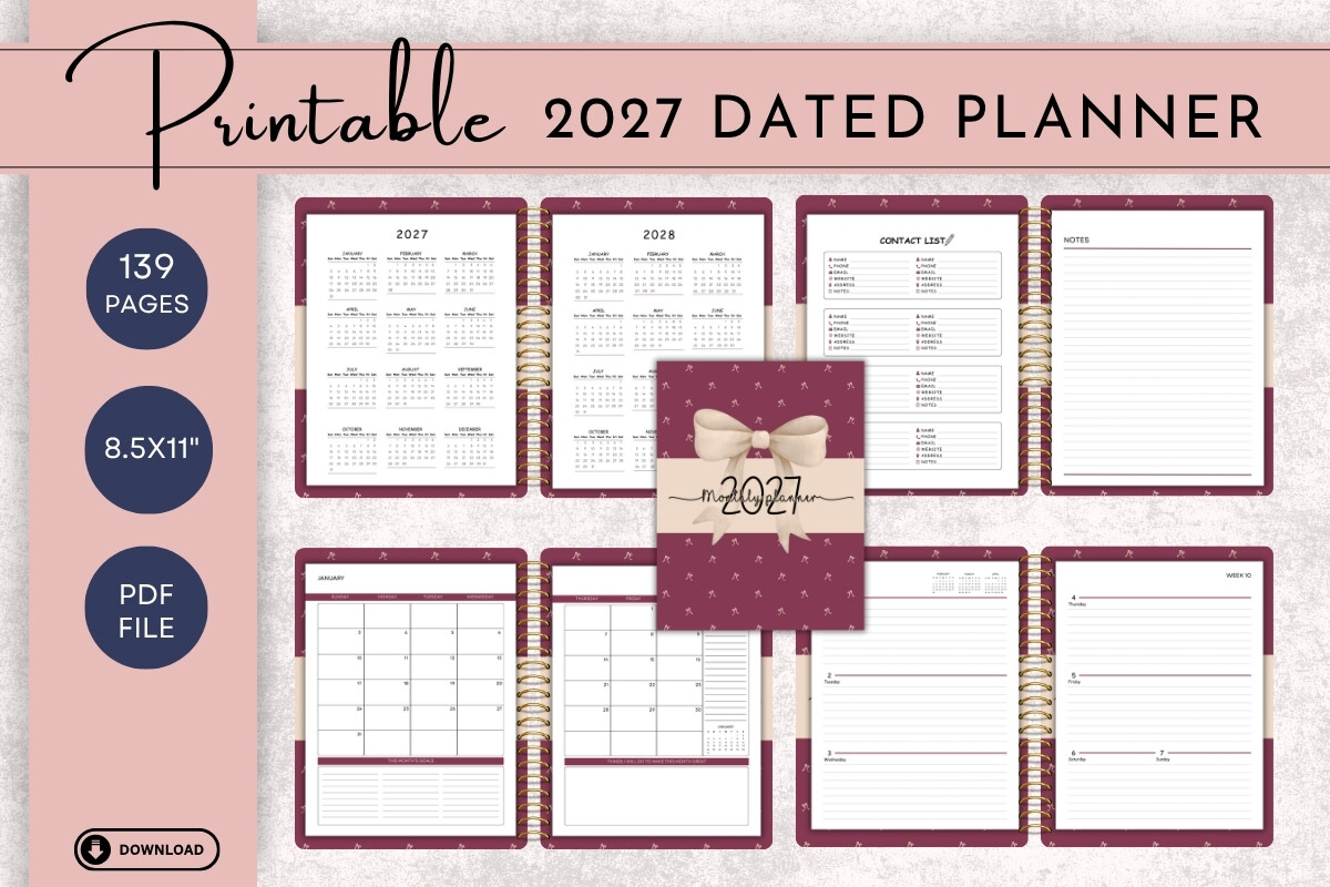 2027 Planner — 2027 Planner Printable product preview