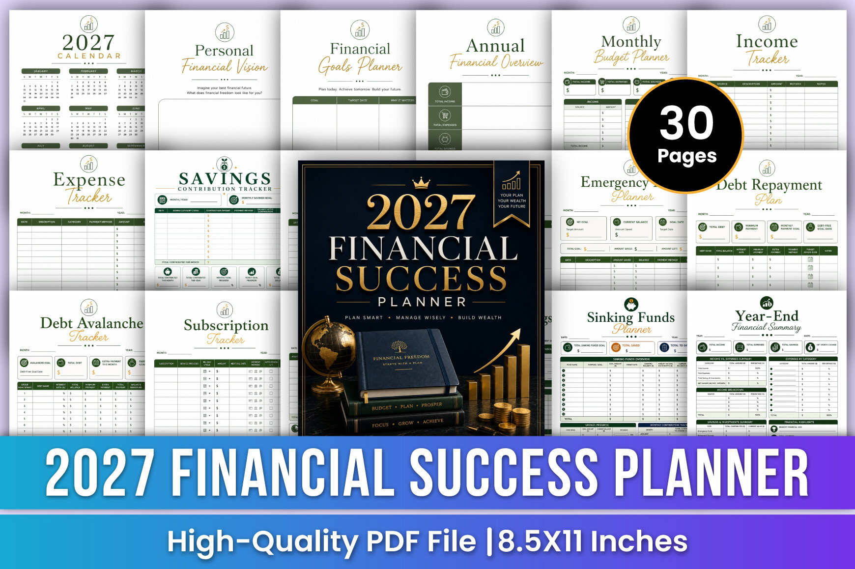 2027 Budget Planner: 2027 Financial Success Planner with Compact Annual Forms original product preview