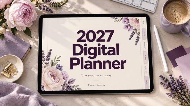 2027 Digital Planner in a styled planning workspace