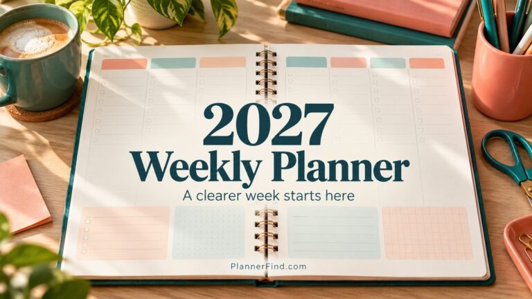 2027 Weekly Planner in a styled planning workspace