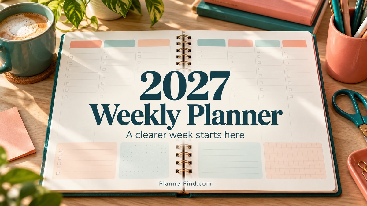 2027 Weekly Planner in a styled planning workspace
