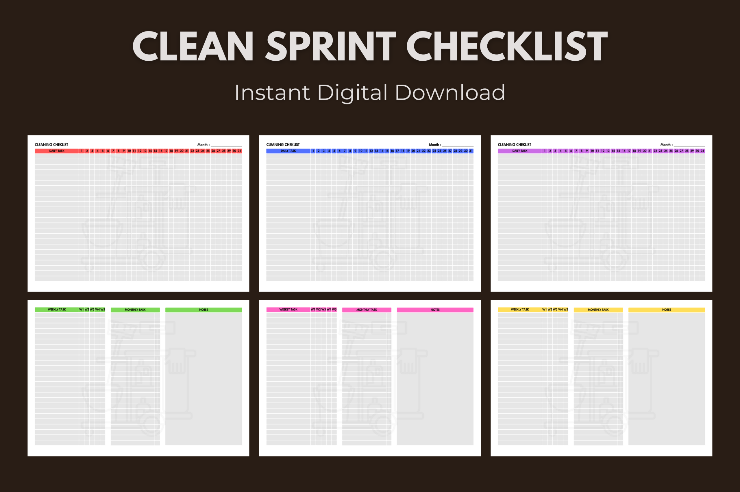 Christmas Cleaning Checklist: Compact Daily and Weekly Checklists to Adapt for Christmas original product preview