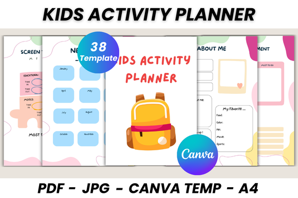 Screen Time Tracker: Editable Kids Activity Pages with a Screen Time Tracker original product preview