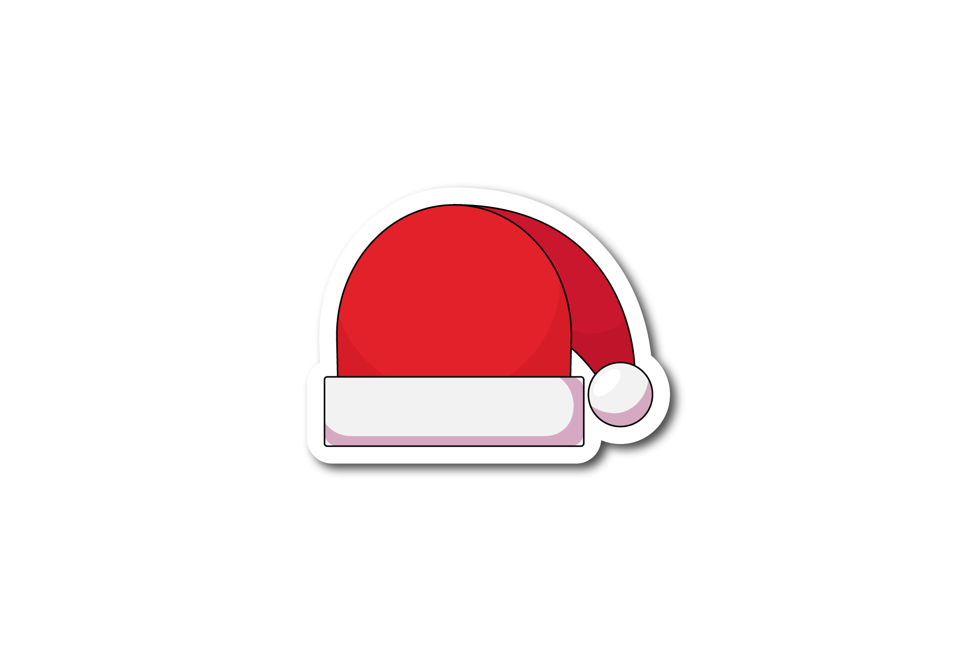 Santa Stickers: Simple Santa Hat Artwork in Six File Formats original product preview