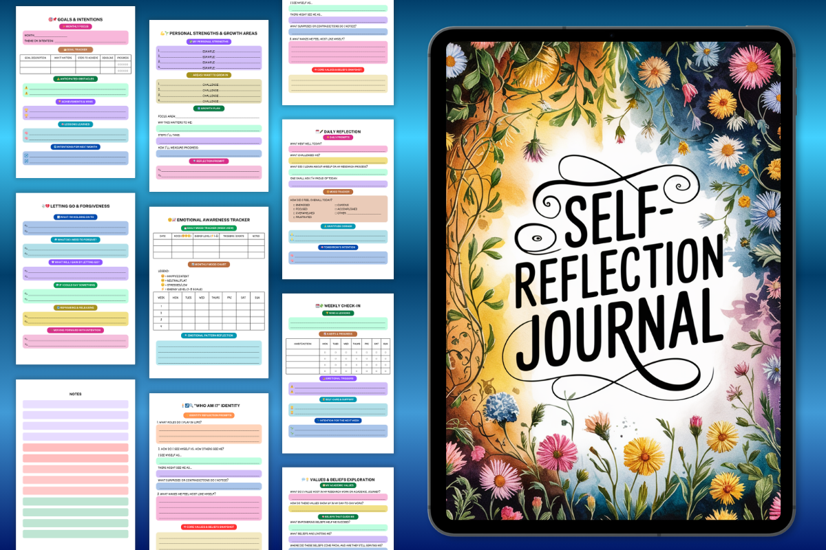 Daily Reflection Journal: Daily and Weekly Reflections in a Letter-Size Canva Journal original product preview