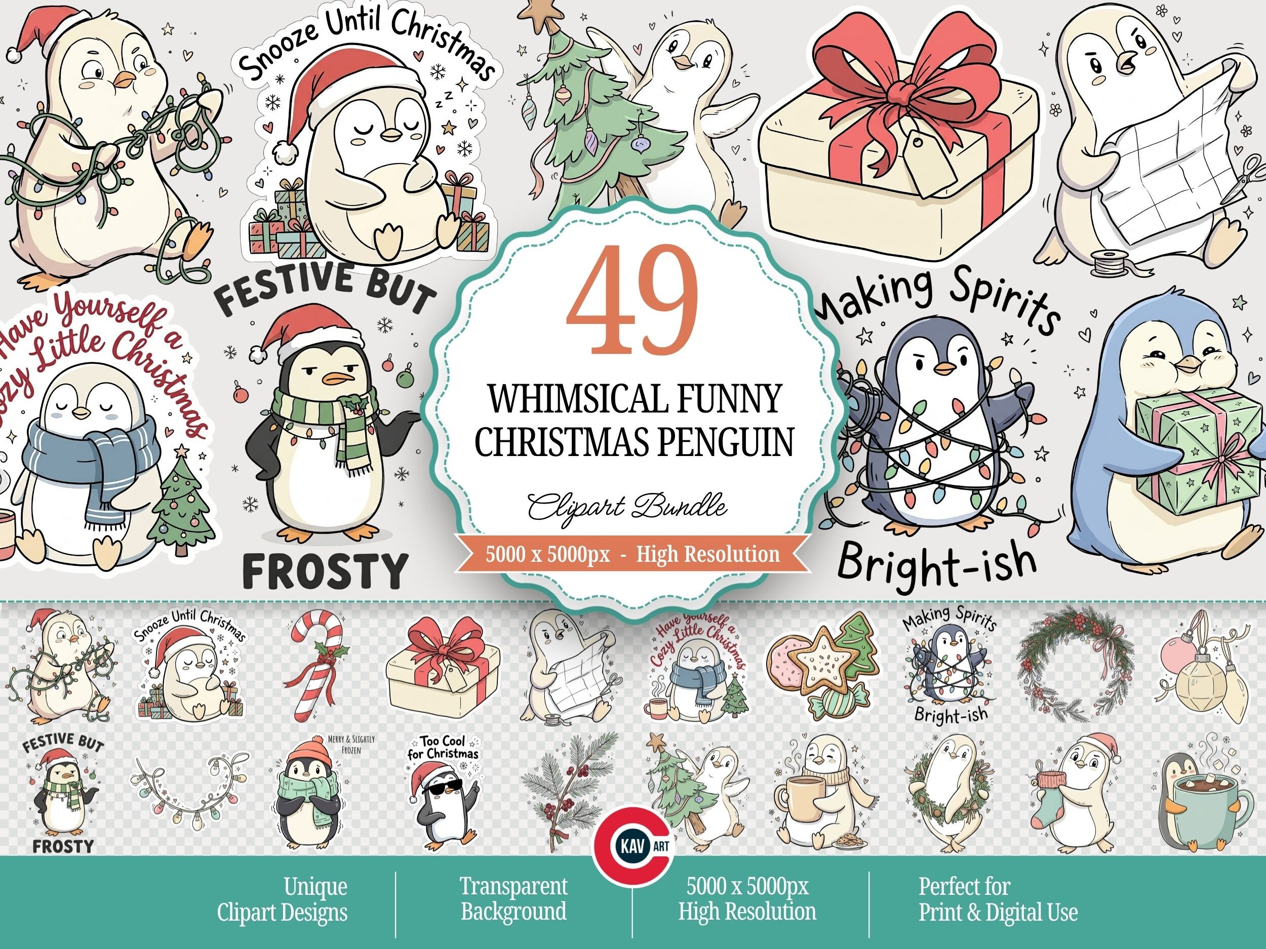 Penguin Stickers: Expressive Penguin Scenes with Matching Holiday Elements original product preview