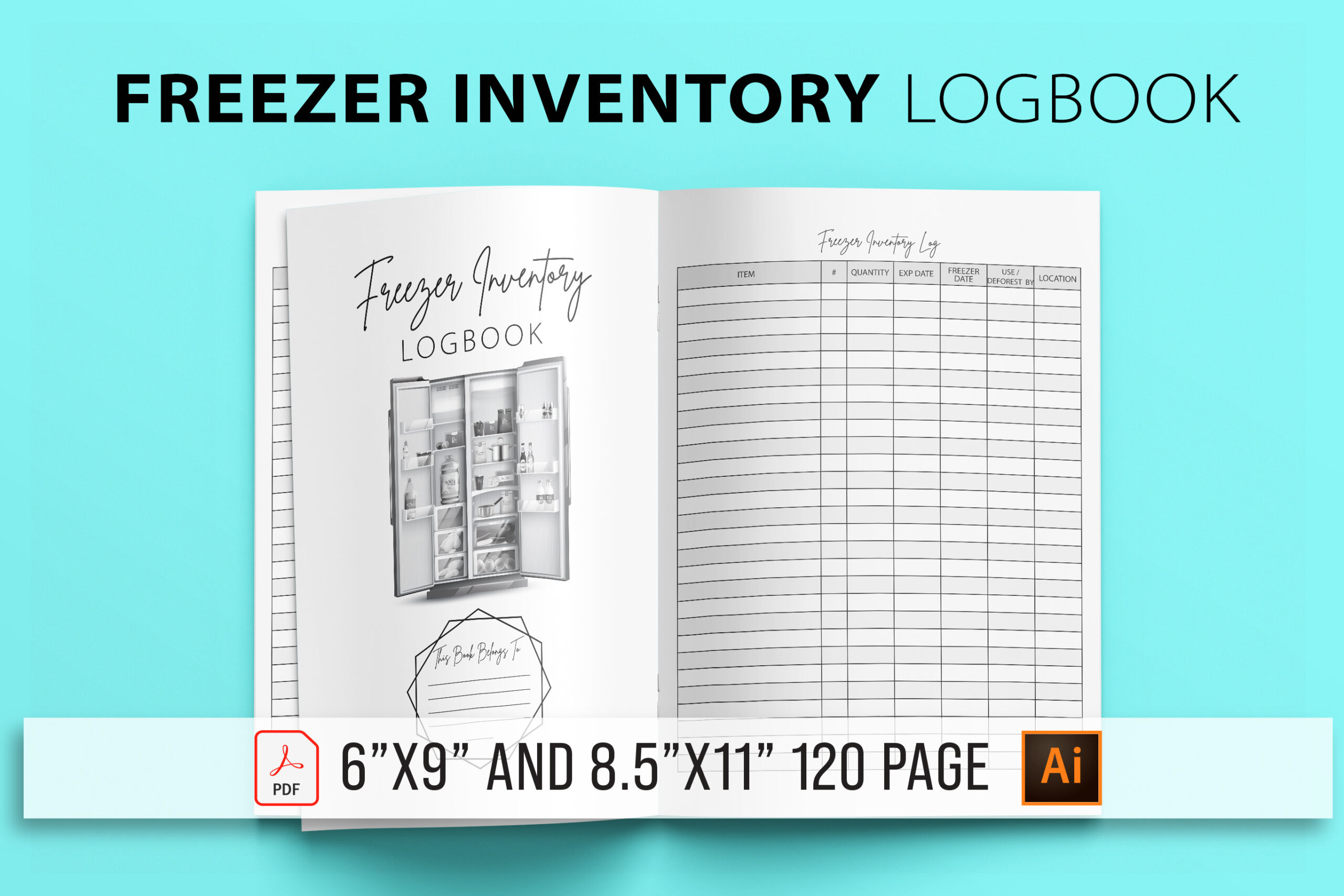 Freezer Inventory: A Repeated Freezer Logbook with Illustrator Sources original product preview