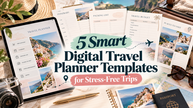 5 smart digital travel planner templates for stress-free trips