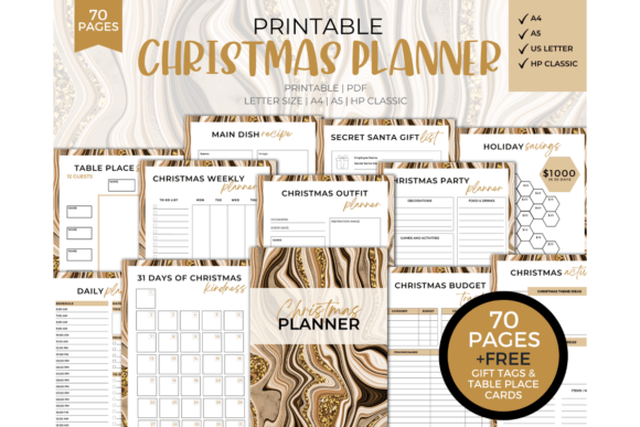 70 Page Christmas Planner Printable
