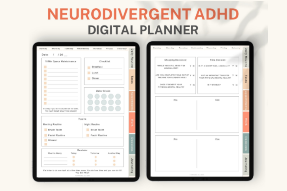 ADHD planner - ADHD Daily Digital Planner
