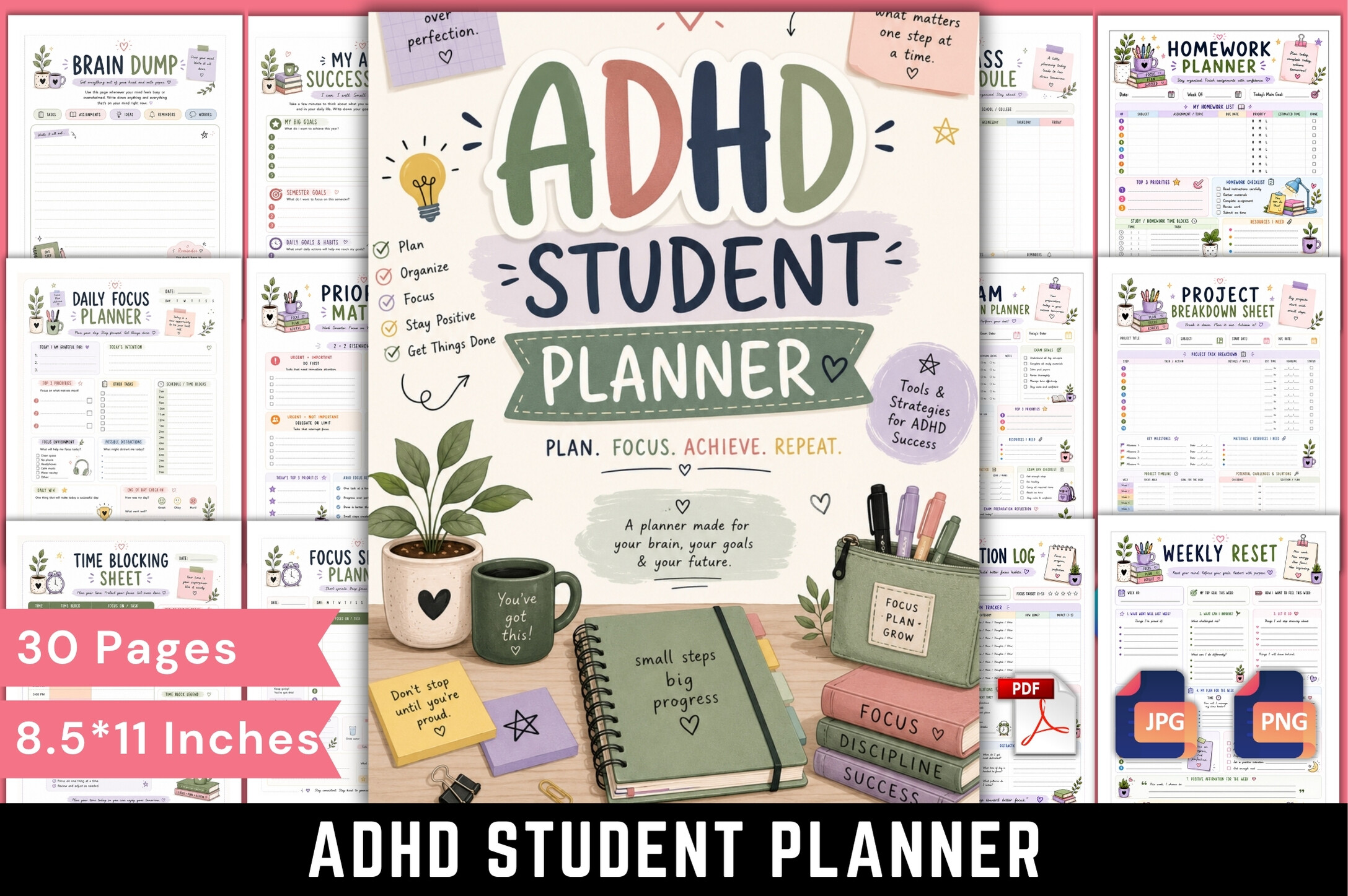 8 Practical Academic Planner Templates for a More Organized Semester planner preview