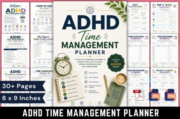 ADHD productivity planner - ADHD Time Management Planner