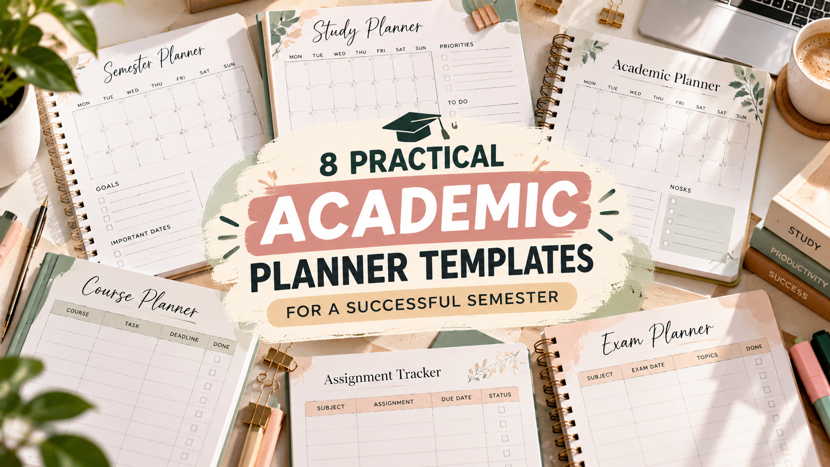 8 practical academic planner templates for a successful semester