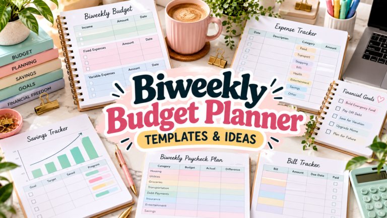 Biweekly budget planner templates and ideas for paycheck budgeting